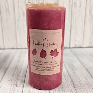 Rare Discontinued Vintage the healing garden Sensual Aroma Candle 6"x2"